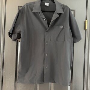 New Balance Men's Black Button Down Shirt